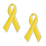 Bring Them Home Pin Yellow Ribbon Pin Hostages Israel Bone Cancer Awareness Enamel Lapel Pin Yellow Ribbon Breast Cancer Awareness Lapel Pin Support Campaign Charity Donation Event Gift Accessories(2 PCS)