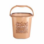 Nayasa Funk Bucket 18 LTR | Bathroom Set | Bath Set for Bathroom | Bucket | Brown