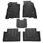 Richeer Floor Mats for 2016-2022 Civic Sedan/Hatchback or Type R, Black Heavy Duty TPE All Weather Protection Floor Mat Liner 1st and 2nd: Front Left and Right & Rear with Full Set Liners