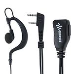 Jimaycy Walkie Talkie Earpiece with Mic Compatible with Motorola, Two Way Radio Ear Piece for Law Enforcement for Police Radios Kenwood Headset Microphone Air Tube (Kenwood 2 pin G)