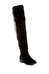 Nature Breeze Olympia-14 Over The Knee High Womens Drawstring Riding Boot Black Faux Suede, Black, 7 UK