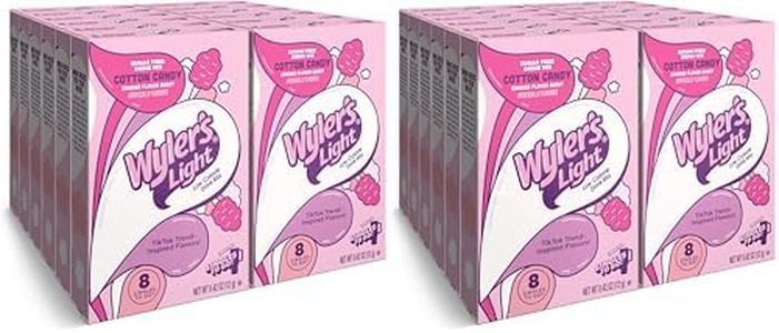 Wyler's Light Singles To Go Powder Packets, Water Drink Mix, Watertok Cotton Candy, 96 Servings, 8 Count (Pack of 2)