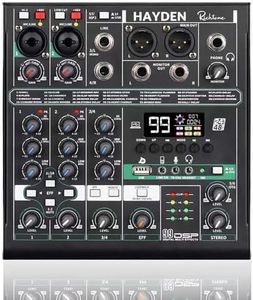 Hayden Richtone 4 Channel OTG Mixer | Professional USB Audio Interface & DJ Mixer for Mobile, PC, Studio Recording, Streaming, Karaoke, Live Sound | Portable OTG Mixing Console with Clear Sound
