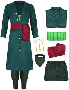 Roronoa Zoro Cosplay Costume Anime Zoro Second Generation Suit Halloween Party Outfits (Large)