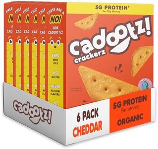 cadootz | Cheddar | Organic Protein Kids Snack with 5g Protein, Clean Label, Gluten Free, No Seed Oils, No Artificial Dyes, Kosher Better-for-You School Lunch Snack | 6 Pack