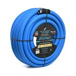 Zephyr Next-Gen Rubber Garden Hose - Ultra-Light yet Super-Strong - 1" x 100' (30m) with 10 year Warranty With Brass End-fittings