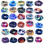 10 Pack Bandanas for Men and Women Multifunctional Face Mask Head Scarf Balaclava Magic Scarves Sweatband for UV Protection, Dust, Yoga, Running, Motorcycling