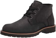 ECCO Men's Jamestown Mid Chukka Boot, Black Nubuck, 12 US