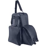 Harrison Howard Equestrian Pack Equipment Multi-Functional Carry Bag for Boots Helmet Horsewhip Horse Riding Pack Equipment - Navy