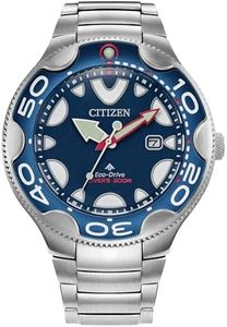 Citizen Men's Eco-Drive Promaster Sea Orca Silver Stainless Steel Watch, ISO Compliant, Blue Dial (Model: BN0231-52L)