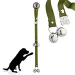 PoochieBells Verified Potty Training Dog Doorbells, Simple and Effective Puppy Housetraining Bell Tool with Easy, Step-by-Step Instructions, Fern