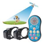 Dog GPS Wireless Fence Training Collar 2 in 1 System, Adjustable Range Dog Wireless Fence 50-990 Feet, Wireless Charging Wireless GPS Dog Fence, Fully Sealed Waterproof Collar Receiver