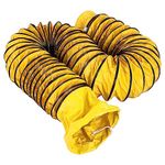 16FT Ducting Hose 10IN PVC Flexible Duct Hosing with Adjustable Rope S Hook & Steel Support for Utility Blower Exhaust Fan (10''x16ft)