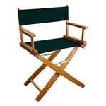 American Trails Extra-Wide Premium 18" Director's Chair Mission Oak Frame with Hunter Green Canvas