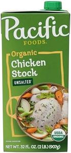 Pacific Foods Organic Unsalted Chicken Stock, 32 oz Carton