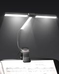 TobeBright Ultra Wide 36cm Music Stand Light Rechargeable Clip On Lamp, 57 LEDs Super Bright, 4 Colours x 3 Brightness, Foldable T-Shaped Piano Lamp for Sheet Music, Book Reading