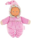 Corolle Mon Doudou Babidoux Flower Garden, Extra Soft Body Doll with Bell, Name Label, Vanilla Fragrance, Washable, 20 cm, from The First Months of Life