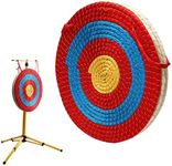 SOPOGER Archery Target for Backyard Adult, Easy Arrow Removal Bow Target, Durable Bow and Arrow Target for Youth Outdoor Shooting Practice (Straw Target Red)