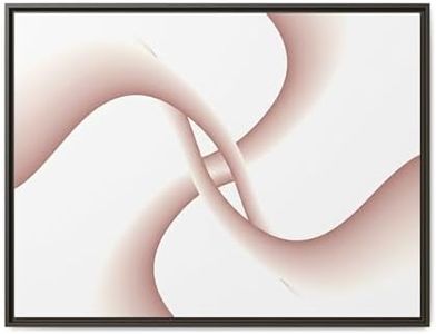 BrickByDreamCo Abstract Blush Wave Matte Canvas Framed | Modern Wall Art