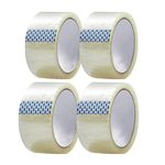 HEAVIX BOPP Packaging & Crafting Transparent Tape For Office, Industries, DIY & House Decoration | Size: 48mm (2inch) x 50 Meter | Pack of 4