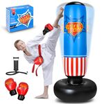 MutoToy® Punching Bag for Kids, 66 Inch Large Stable Inflatable Boxing Bag, Free Standing Punch Bag with Boxing Gloves for Kids Adults, Kids Boxing Set for Practicing Karate Taekwondo