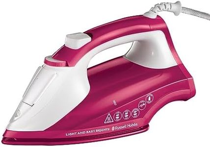 Russell Hobbs Light & Easy Brights Berry Steam Iron, Fabric Softening Infused Ceramic Soleplate. 2x smoother glide, 2x durability, 240ml Water Tank, 115g Steam Shot, 35g Continuous Steam, 2400W, 26480