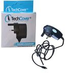 iTechCover® 3 Pin UK Mains / Wall Charger Cable Lead for Amazon Kindle Fire HDX 7" / 8.9, Kindle Fire HD, Kindle Fire, Kindle Touch, Touch 3G, Kindle Paperwhite / 3G, Kindle Keyboard, Kindle 3 / 3G, Kindle Wi-Fi, 6" E Ink Display) / (Micro USB) - CE - ROHS - UK Approved