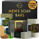 O Naturals 5PC Mens Soap Gift Sets, Gifts for Men, Organic Bar Soap for Men, Mens Gift Set Exfoliating Soap Cedarwood & Mint, Mens Bar Soap in Citrus, Olive Oil, African Black Soap, Soap Gifts For Men