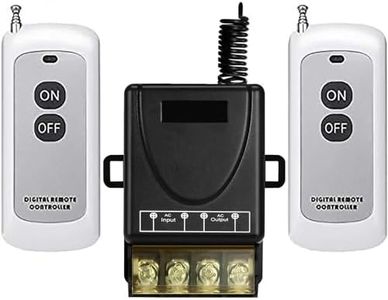 Wireless Light Switch and Receiver Kit, 30A High Power, No Wiring, 984ft RF Range,AC110V/120V220V Remote Control Switches ralay for Lamp, Motor,Ceiling Light, Fan, Outdoor Lighting