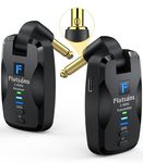FW2D Wireless Guitar System Exclusive Mute Plug, 2.4 GHz 18 Channel Wireless Guitar Transmitter Receiver, Cordless Guitar Transmitter Rechargeable USB C for Acoustic Electric Guitar, Bass, Ukulele etc
