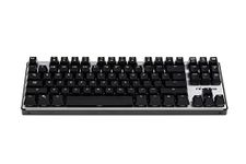 Nixeus MK-BN15 Moda V2 Mechanical Switch, Soft Tactile Feedback Keyboard for Windows & Mac, Silver, Compact, Steel & Plastic