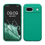 kwmobile Case Compatible with Google Pixel 8a Case - TPU Silicone Phone Cover with Soft Finish - Emerald Green