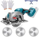 5 inch Cordless Circular Saw Compatible with Makita 18V Battery, Brushless 11000RPM Cutting Depth 40mm,Cutting Bevel Angle 0-45°, Mini Circular Saw for Wood, Tile, Metal, Plastic Cutting (NO Battery)