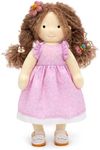 BlissfulPixie Handmade Waldorf Doll- Amy 12", Soft Girl Rag Doll with Cute Stuffed Plush, Ideal First Doll for Babies & Toddlers