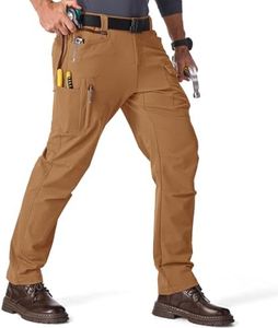 Toomett Men's Work Pants - Relaxed Fit Cargo Pants with 4-Way Stretch, Lightweight & Moisture Wicking, Tactical Design for Comfort & Durability,6858,Mud,30