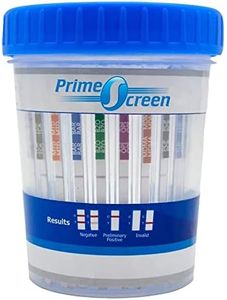 Prime Screen Urine Drug Test Compact Cup 16 Panel Kit (AMP,BAR,BUP,BZO,COC,mAMP,MDMA,MOP/OPI,MTD,OXY,PCP,THC, ETG, FTY, TRA, K2) -[5 Pack]-CDOA-9165EFTK