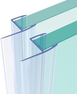 BATHWILLER 3/8" Shower Door Side Seal Strip 2-Pack, Frameless Glass Shower Door Seal Strip - Suitable for 3/8 Inch (10mm) Glass, 39 inch