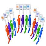 32 Childrens Toothbrushes ~ Bulk Packs Kids Manual Brushes (Orca with Covers)