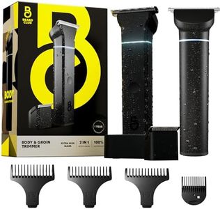 The Beard Club Manscape Body Hair Trimmer for Men, Ball Trimmer Men, Pubic Hair Trimmer for Men, Ceramic Blade Ball Shaver, Body Trimmer for Men, Men Body Shaver - Manscaper