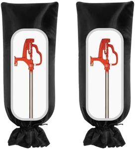 2 Pack Outdoor Faucet Covers for Winter, 13" W x 25" H Sprinkler Freeze Protector Outside Yard Hydrant Insulated Hose Bib Protector Cover Socks, Spigot Pipe Covers Freeze Protection Black