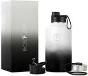 IRON °FLASK Sports Water Bottle, 3 Lids (Spout Lid), Vacuum Insulated Stainless Steel, Hot & Cold [Day & Night] [1890 ml]