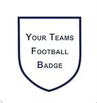 Football Badge Icing Cake Topper, Any Team (3" High X 2 Badges)