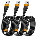 OIITH Apple MFi Certified iPhone Charger Cable 3 Pack 6 Ft, Long Lightning Charging Cord, Fast 2.4A iPhone USB Cord Compatible with iPhone12/11/XS/Max/XR/X/8/8P/7P/6 - Orange