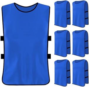 Ehuihuan 6 Pezzi Gilet da Allenamento Calcio per Bambini, Pettorine Calcio, Casacche Calcio, Sports Bibs Ragazzi, Pettorine per Allenameto Sport Squadra per Netball Rugby Calcio Formazione (Blu)