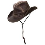 Dorfman Pacific Men's Cotton Outback Hat, Brown, Large