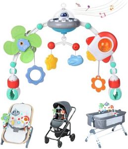Orzbow Stroller Arch Toy for Baby, Musical Carseat Toys Hanging with Teething, Baby Mobile for Crib Bassinet Car Seat and Bouncer, Car Seat Activity Toy for Babies 0-12 Months