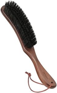 BFWood Clothes Brush - Boar Bristle Lint Brush for Suits, Cashmere, Wool, Velvet, Suede and Pet Hair - Large Black Walnut Wood Handle