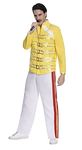 Amscan 9906854 - Men's 1980's Rock Legend Adults Fancy Dress Costume Size: Medium