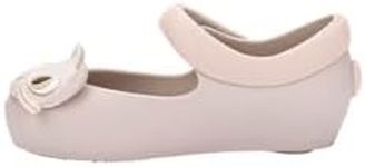 mini melissa Ultragirl II Mary Jane Flats for Big Kids, Beige/Beige, 5