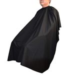 Hot Hairs Hairdressing Barbers Cape Gown for Hair Styling Hair Cutting and Hair Coloring Waterproof Black Saloon Apron for Barber, Pack of 1